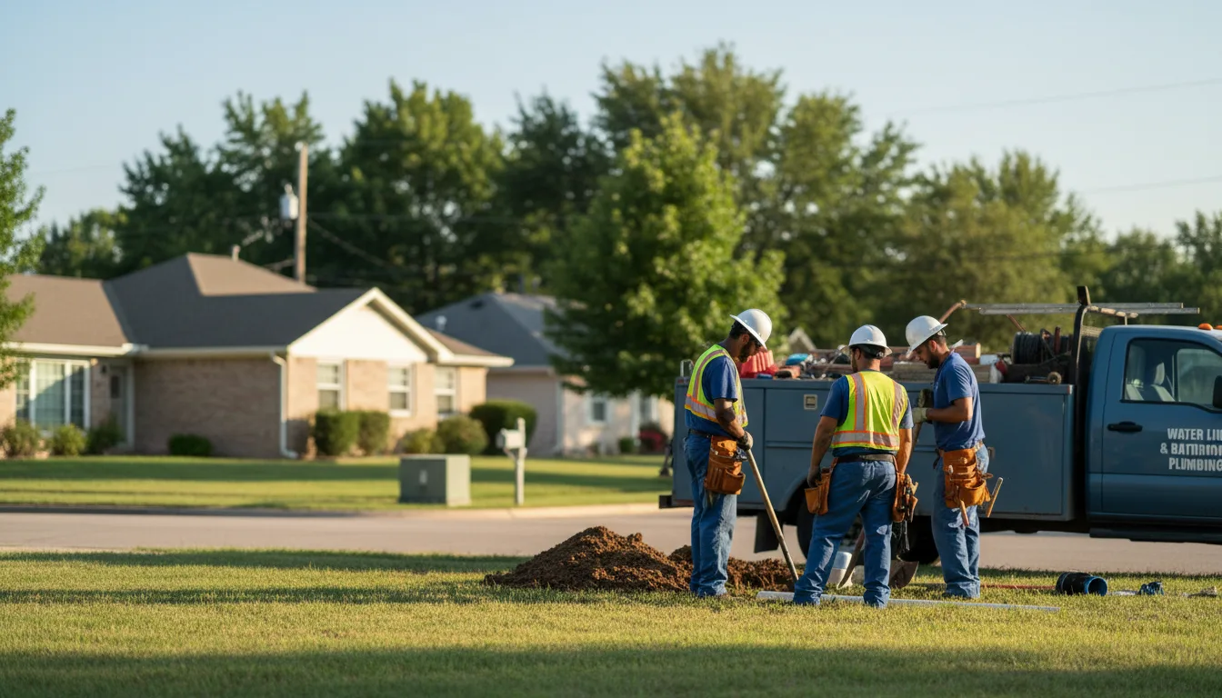 Residential water line and bathroom plumbing service in Mineral, VA